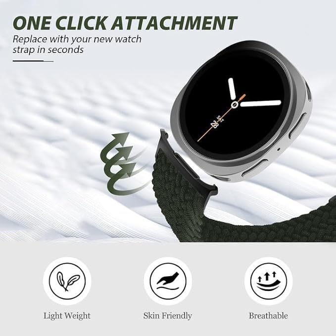 Image of Zitel Band Compatible With Samsung Galaxy Watch 8 44mm / 40mm, Watch 8 Classic 46mm Stretchy Nylon Sport Strap