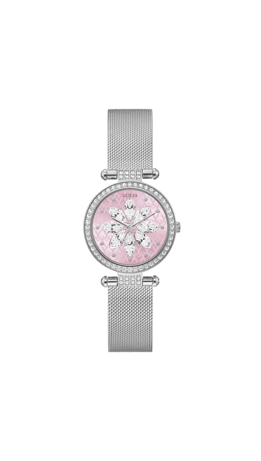 GUESS Women Analog Quartz Watch with Stainless Steel Strap GW0032L3