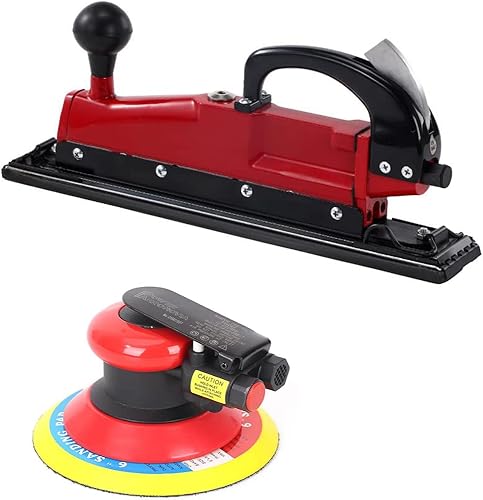 Lijadora neumática y lijadora neumática de línea recta de 6"