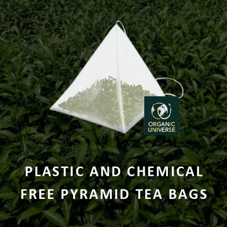 Image of ORGANIC UNIVERSE Tulsi Tea Whole Leaf Tea Combo | Pack of 2, 50 Pyramid Tea Bags | Aromatic Flavours | 100% Organic Ingredients
