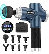 ALDOM Massage Gun Deep Tissue 30 Adjustable Speeds 8 Massage Heads,Large Capacity&USB-C Rechargea...