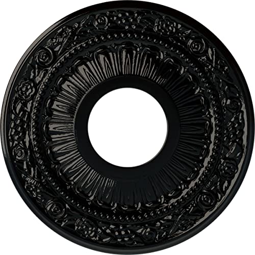 Ekena Millwork Nadia Ceiling Medallion, Black Pearl