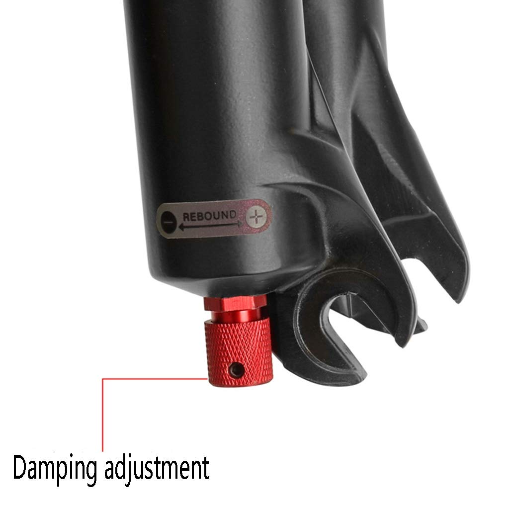 MZP Forcella Ammortizzata MTB 26/27.5/29 Pollici - Doppia Spalla Idraulica Con Regolazione Smorzamento - Corsa 130mm - Per Discesa (DH) E All Mountain (AM)