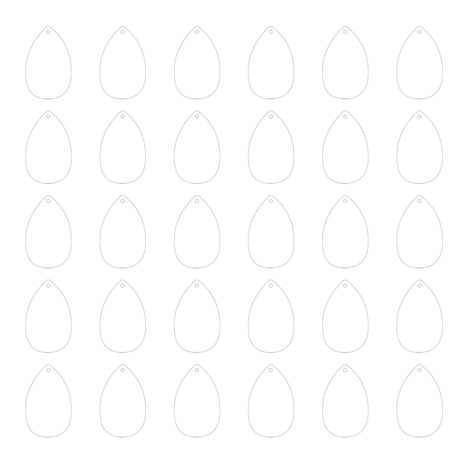 yanwuwa 30 Pieces 2 Inch Clear Vinyls Blanks for Project & Acrylic Keychain Blanks Acrylic Ornament with Hole Keychain for Vinyls Project Clear Ornament