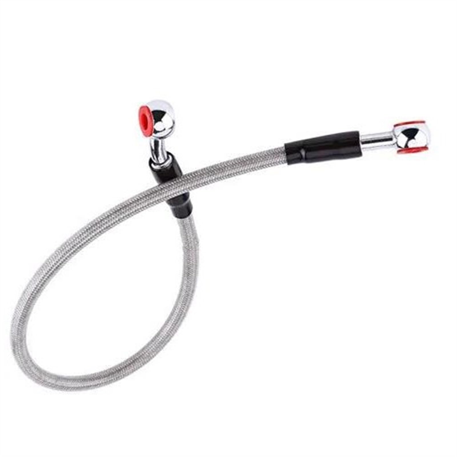 Ksxzw Grey Motorbike Part Universal 90Cm Motorcycle Brake Oil Hose Tube Line Fitting Stainless Steel Braided