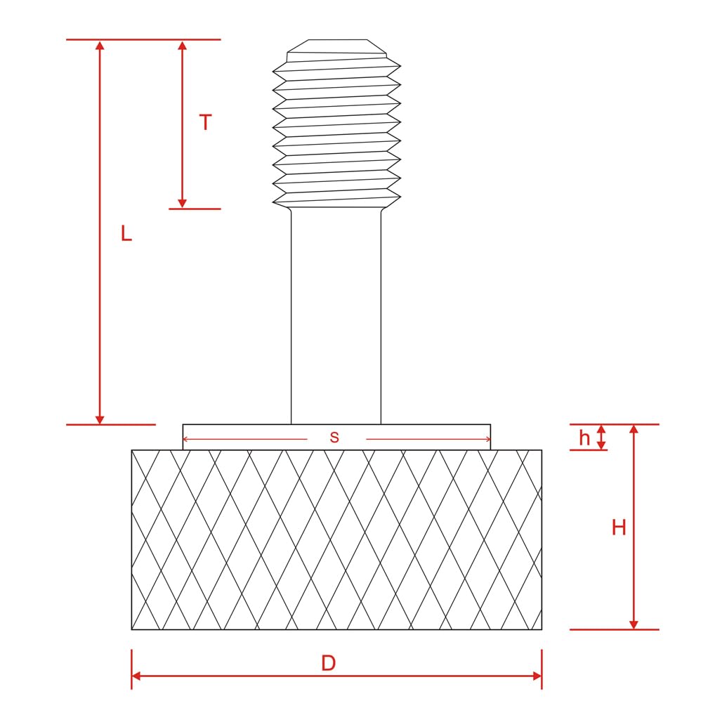Lot de 4 vis imperdables M3 x 12 mm, à tête moletée, moletées, en aluminium et acier inoxydable, moletées (noir, M3 x 10 mm, D : 16 mm)