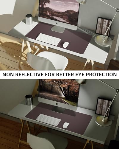 Image of Leather Desk Pad Blotter,Mouse Pad,Office Desk Mat, Non-Slip PU Leather Desk mat,Large Desk mat,Waterproof Keyboard mat for Office /Home /Decor (Coffee,35 inch x 17 inch)
