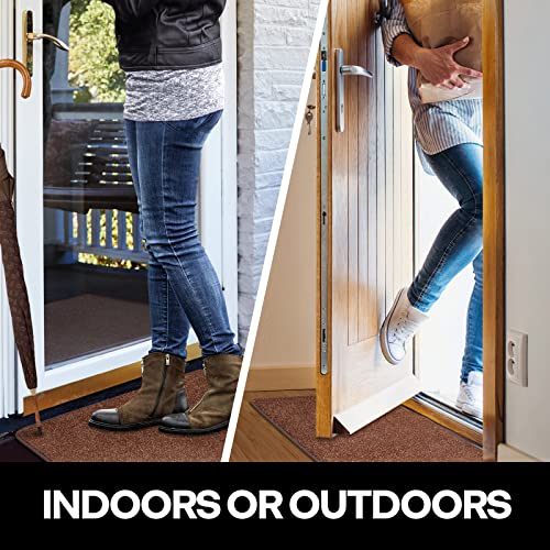 Lux Xd Non-Slip Door Mat Low Profile Shoe Scraper Dirt Trapper Polyester Doormat, Super Absorbent, Ideal For Indoor Outdoor High Traffic Area 18 X 30 Inches Brown & Camel #TOP4