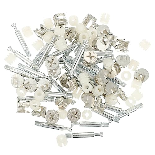 GLEAVI Dowel Connectors for Furniture Iron Locking Bolt Kit Pre-Inserted Nut for Cabinet Assembly