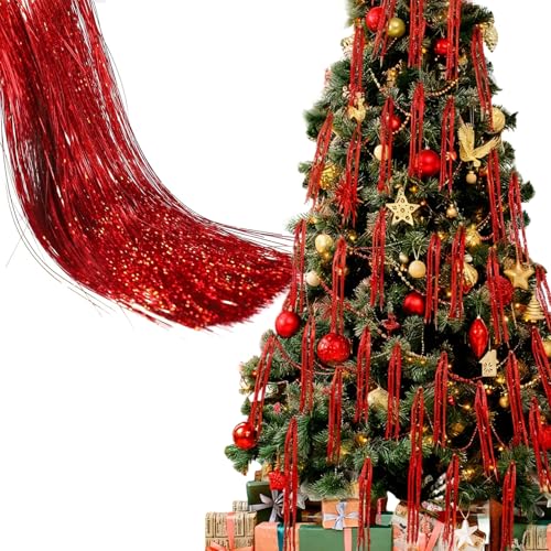 SilverChry Lametta für Weihnachten 5000 Stück, Lametta Fäden für...