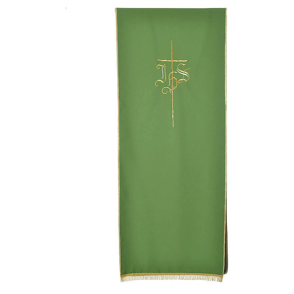 Holyart Voile de lutrin Croix IHS 100% Polyester, Rouge