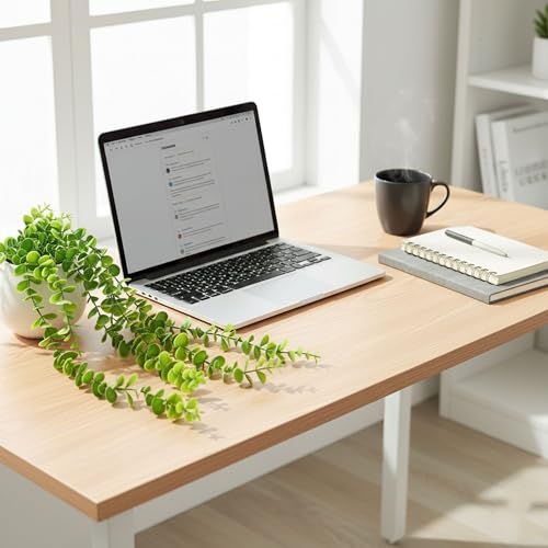 Image of CURATED CART Artificial Hanging Eucalyptus Vine - Pack of 1 with 5 Lush Green Stems, 74cm Long Faux Eucalyptus Garland for Indoor & Outdoor Home, Office, Wall & Shelf Decor - LightGreen
