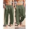 COOFANDY-Mens-Cotton-Linen-Pants-Casual-Harem-Pants-Elastic-Waist-Beach-Boho-Yoga-Trousers COOFANDY Men's Cotton Linen Pants Casual Harem Pants Elastic Waist Beach Boho Yoga Trousers
