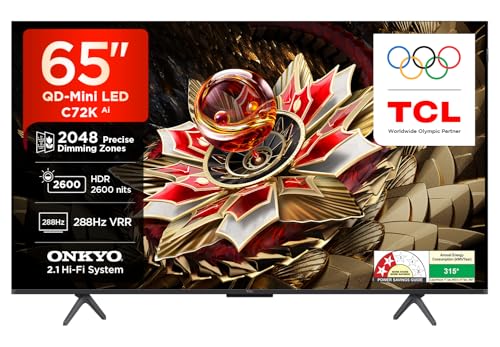 Image of TCL 164 cm (65 inches) 4K UHD Smart QD-Mini LED Google TV 65C72K