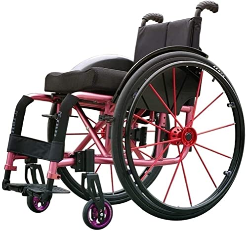 YQCXG スポーツ軽量トランスポート車椅子、軽量自走式折りたたみ式アルミニウム合金手動スポーツおよびレジャー車椅子/a/38cm