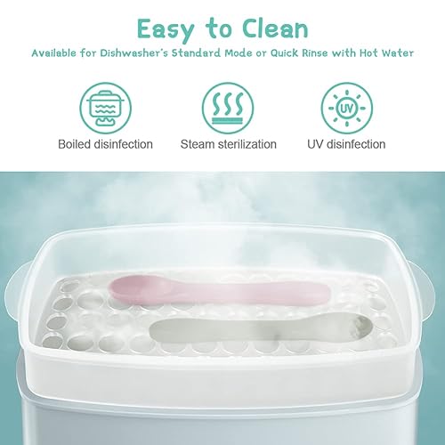 Miniatura 5 de Vicloon Cucharas de silicona para bebés, 4 cucharas de bebé, cucharas de alimentación de primera etapa para bebés, cucharas de silicona ultra