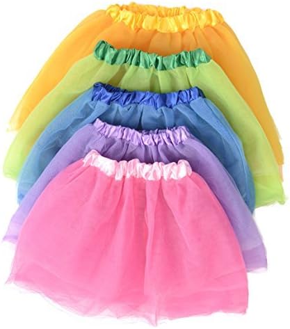 KANGAROO Princess Dress Up Tutu Collection; (5-Pack) Tutu for Toddler Girls Pretend & Play Ballet Tutus