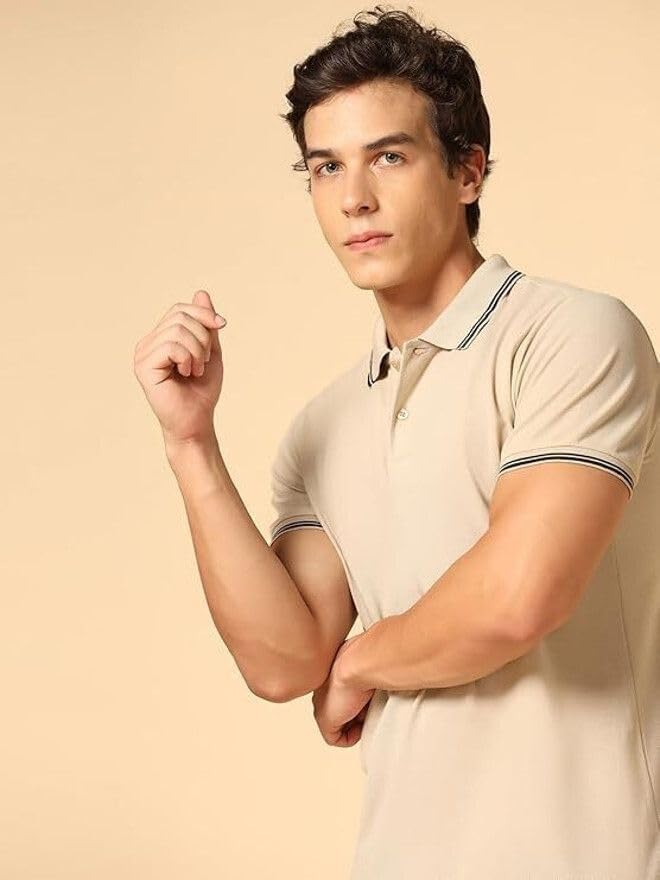 Image of INKKR Men's Soild Half Sleeve Polo T-Shirt Combo