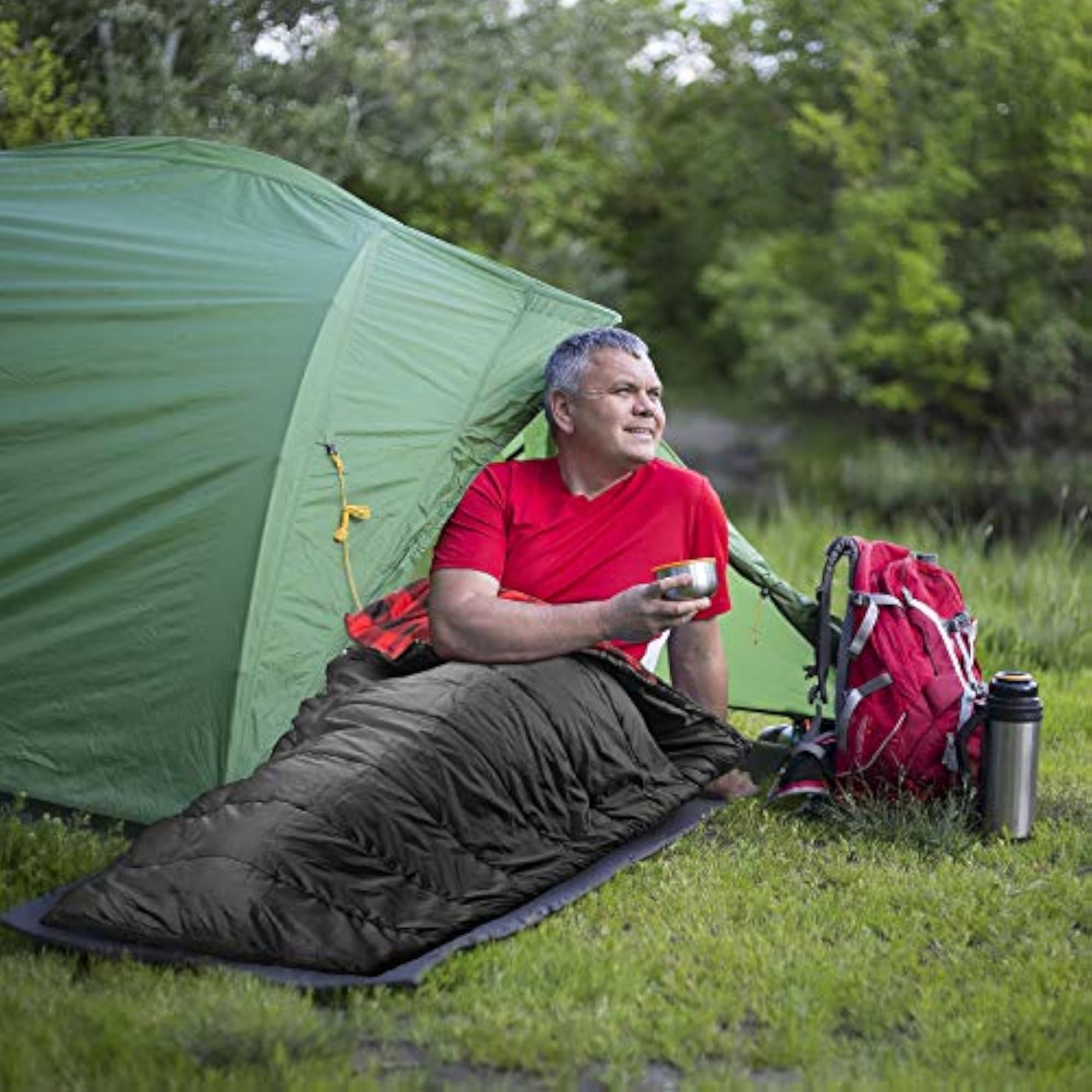 Cotton Flannel Sleeping Bag for Adults, Lightweight and Waterproof