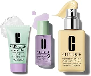 Great Skin, Great Deal Gift Set | All About Clean Mild Liquid Soap, Clarifying Lotion + Dramatically Different Lotion | Includes Full Size Moisturizer | For Dry or Oily Combination Skin Types