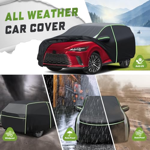 Image of Mixsuper Liner Car Cover for Lexus RX 1999-2026 (RX330 RX350 RX400H RX450H RX500H), 7 Layers Waterproof Car Cover Accessories for RX with Zipper Door, Windproof Straps, Reflective Strips, All Weather