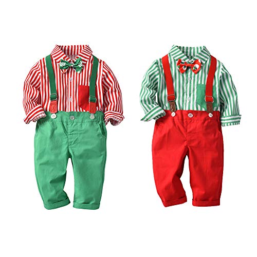 Image of Xifamniy Baby Boys My First Valentine's / St.Patrick's / Easter Day Outfit Newborn Bow Tie 3Pcs Pants Set
