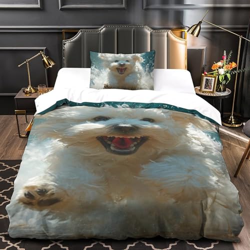 Ensemble housse de couette chien 3D microfibre de qualité supérieure - 4