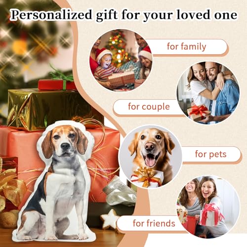 Custom Pillows with Picture, Personalized Pet Pillow, Custom Dog Cat Pillow, Cat Dog Shaped Pillow, Personalized Gifts for Men Women Pets Mother\'s Day Father\'s Day Christmas Anniversary Birthday Gifts