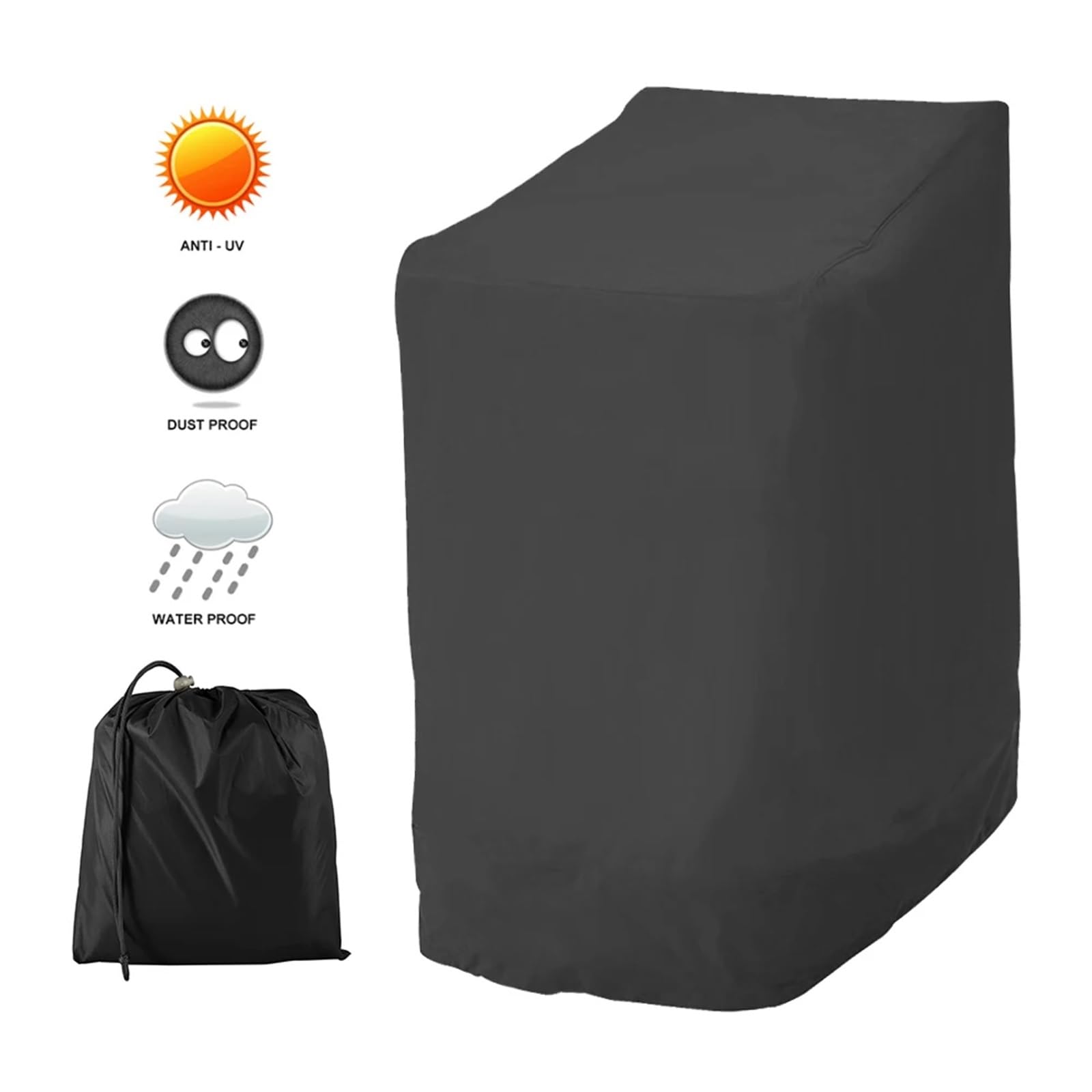Coperture per sedie impilabili Copertura Universale for Sedia da Giardino impilabile Copertura Impermeabile for mobili da Giardino da Esterno(2Pcs)