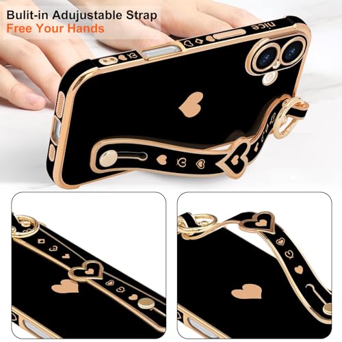 LLZ.COQUE for iPhone 16 Plus Case with Strap Stand, Black by LLZ.COQUE - Used condition - Image 6