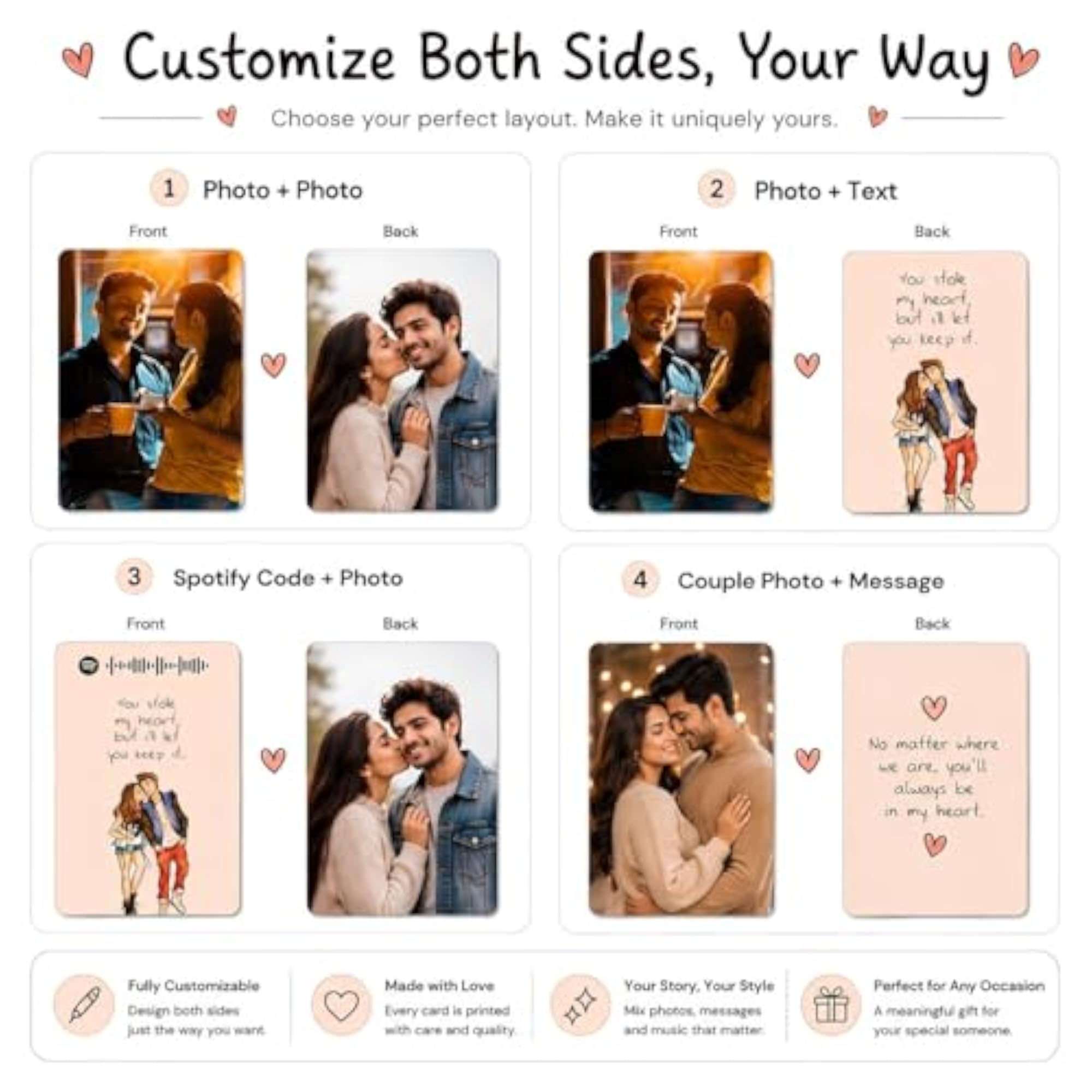 Personalized Wallet Card with Photo & Spotify Song