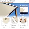 Windscreen4less 16' x 40' Waterproof Sun Shade Sail Straight Edge Outdoor Canopy Cover UV Block for Lawn Patio Backyard Garden Deck Pergola (Beige) #3