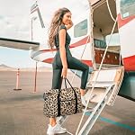 Sac à bandoulière pour les voyages 18x14x8 Sac de voyage pliable, petits sacs de nuit pour les femmes, 40L Sac de sport imperméable pour hommes avec compartiment informatique, imprimé Leopard