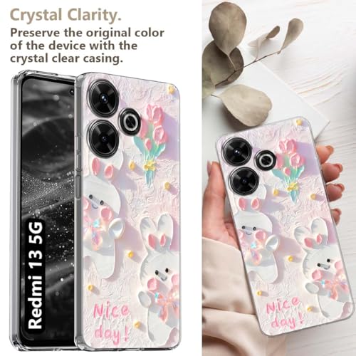 Image of Fashionury Soft Mobile Back Cover for Redmi 13 5G (Silicone Multicolor)
