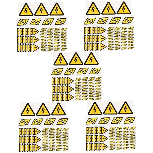 Autocollants avertissement électrique Ciieeo triangulaires réfléchissants x150