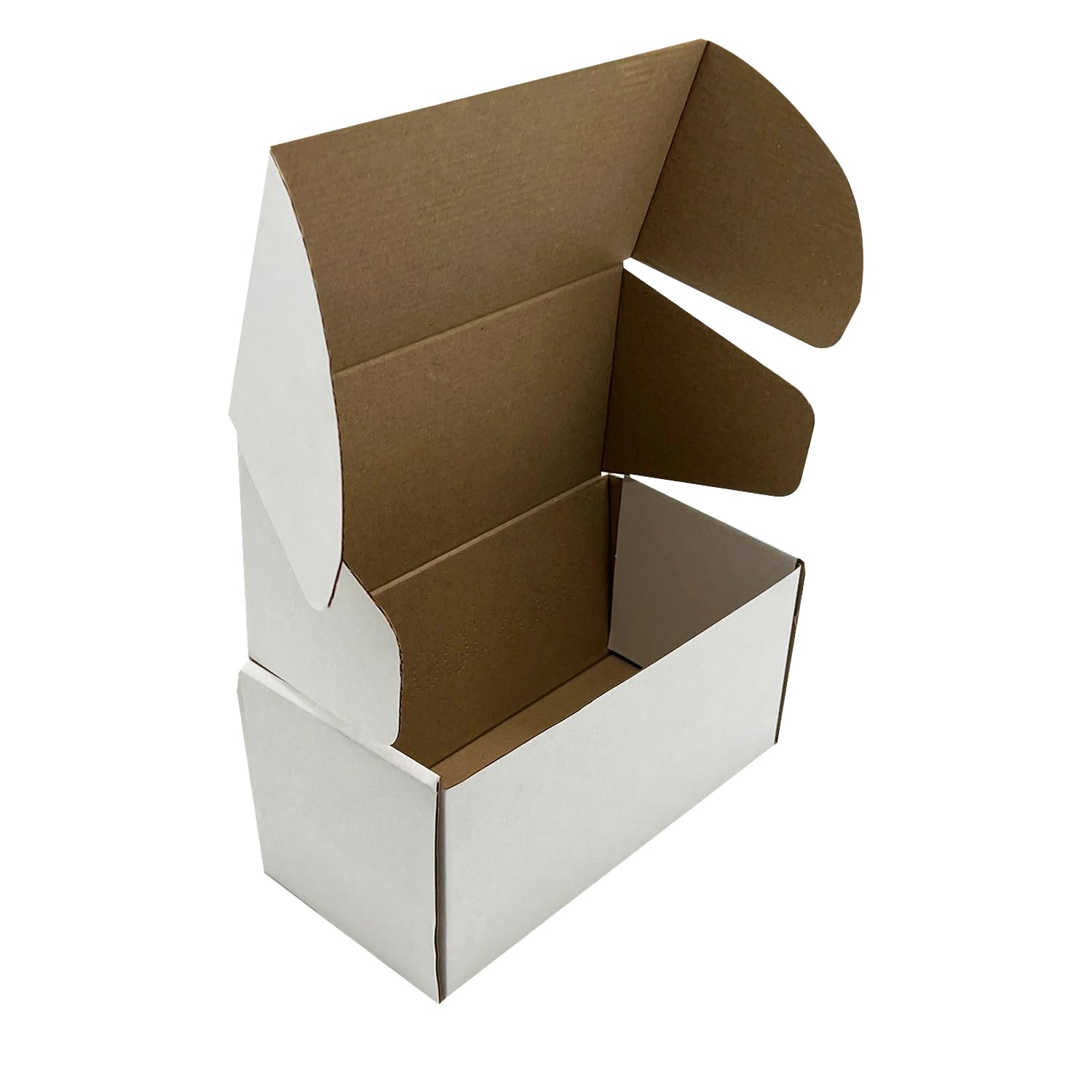 White Parcel Cardboard Box | Pack of 25 Small Diecut Postal Boxes | 200mm x 100mm x 100mm (7.9" x 3.9" x 3.9") | Small Parcel Cardboard Boxes for posting shipping gift mailer (Pack of 25)