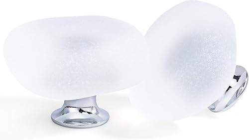 Miniatura 7 de Tenubo 6 pomos y tiradores de cristal esmerilado para gabinetes de cocina, pomos y tiradores de vidrio para armarios y cajones, pomos de gabinete