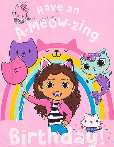 DREAMWORKS GABBY'S DOLLHOUSE Mercat Kitty Fairy Cakey Cat Birthday Girls T-Shirt Toddler to Big Kid4
