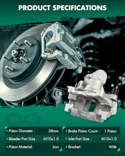 Image of SCITOO 1PC 19B3108 Rear Driver Side Disc Brake Caliper With Bracket