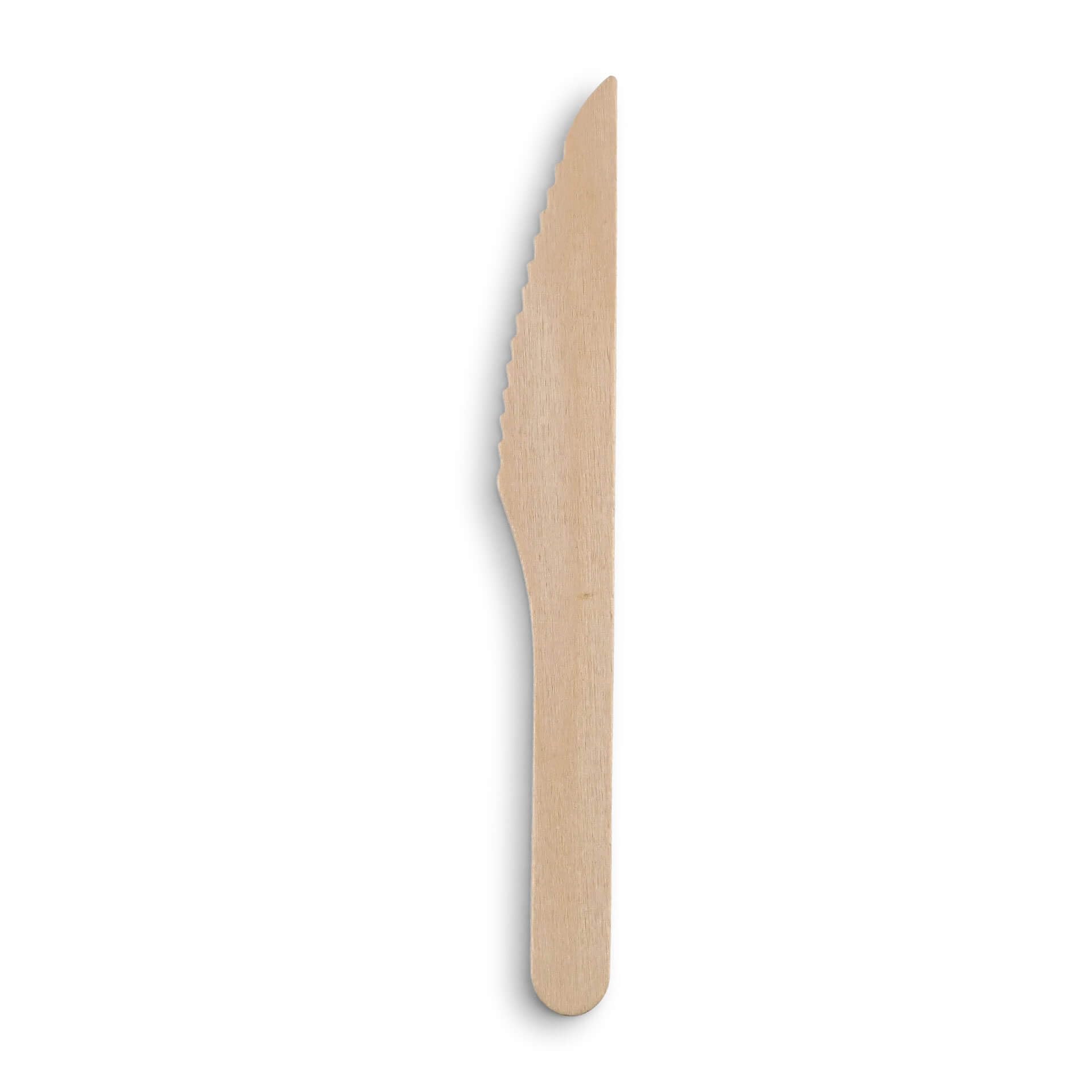 BIOZOYG Legno monouso | Coltello di legno posate monouso bio set da tavola monouso legno posate usa e getta coltello di legno set tavola monouso posate coltello lubrificante