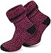 Produktbild 3 Paar Sehr warme Socken mit Vollplüsch und Schafwolle/Nie wieder kalte Füße! Farbe Extrem Hot  Pink meliert Größe 39-42