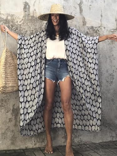 Image of Kaftan Dresses for Women Plus Size Summer Beach Dress with Print and Swim Cover Ups