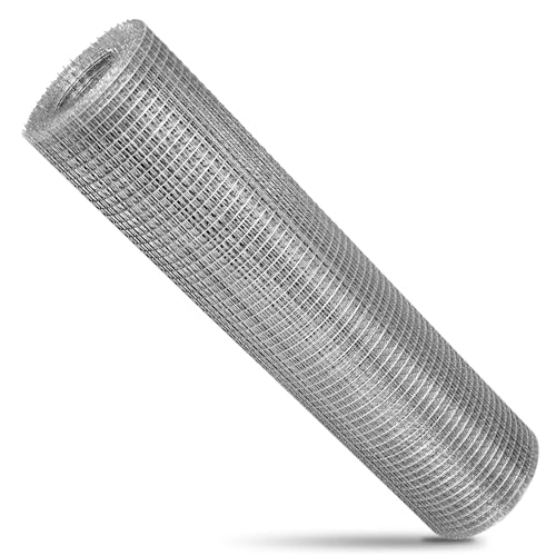 Jordbrux Galvanized Wire Mesh - 400mm x 6m Rodent Proofing Wire Metal Mesh, Welded Rat Mesh to Stop...