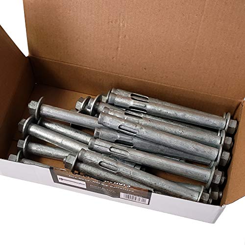 1234 x 534 sleeve anchor  hot dip galvanized  hex head  20pcs per box