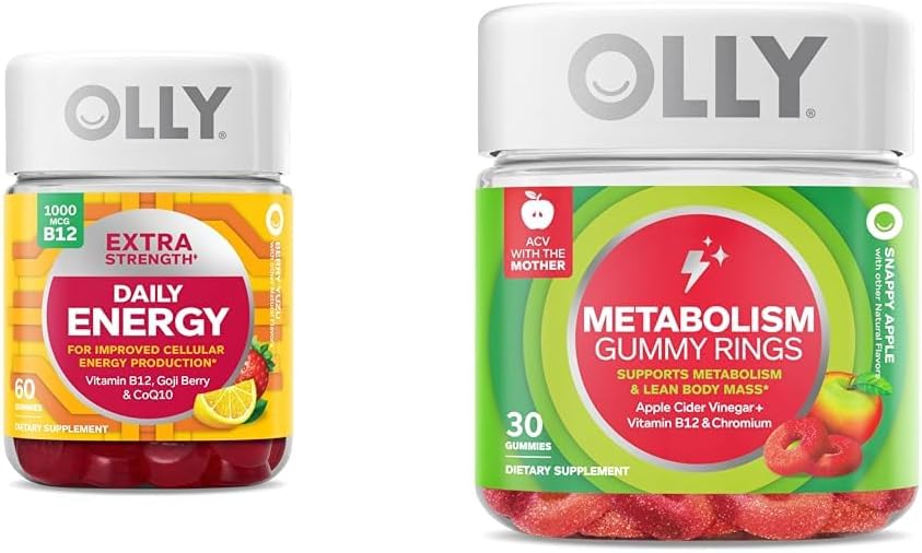 OLLY Extra Strength Daily Energy Gummy, Caffeine Free