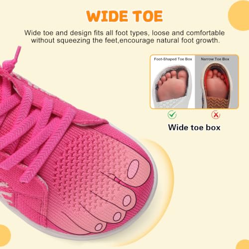 Image of JOINFREE Toddler Shoes Girls Boys Wide Barefoot Shoes Minimalist Walking Sneakers Zero Drop Slip on Tennis Shoe Breathable Naturally Flexible
