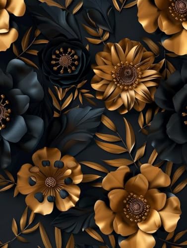Pintar por Números Adultos Flor Flor de 90x120cm Kit de Lienzo y Acrílicos W0-326