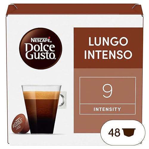 NESCAFÉ DOLCE GUSTO Lungo Intenso Caffè, 3 Confezioni da 16 Capsule (48 Capsule Compatibili Nescafé Dolce Gusto)