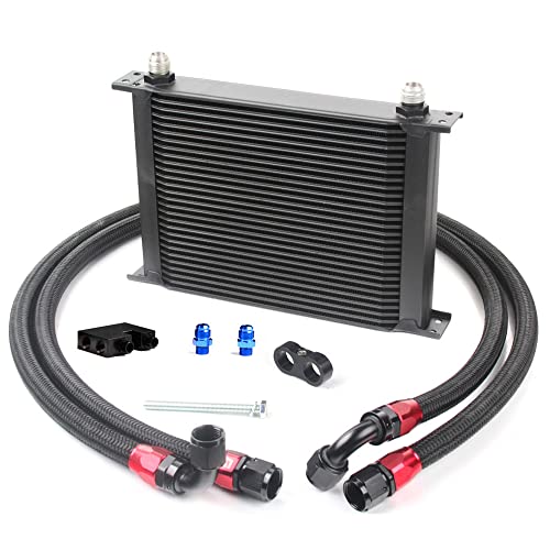 25 Row AN10 Engine Transmission Oil Cooler Kit Compatible with BMW 3 Series 135 335 E90 E92 N54 Engine 2006-2011 Twin Turbo