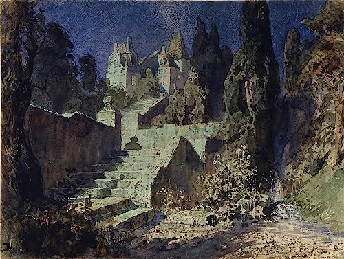 Tableau la rose écarlate de Vasilij Polenov impression d'art mural 60x90cm